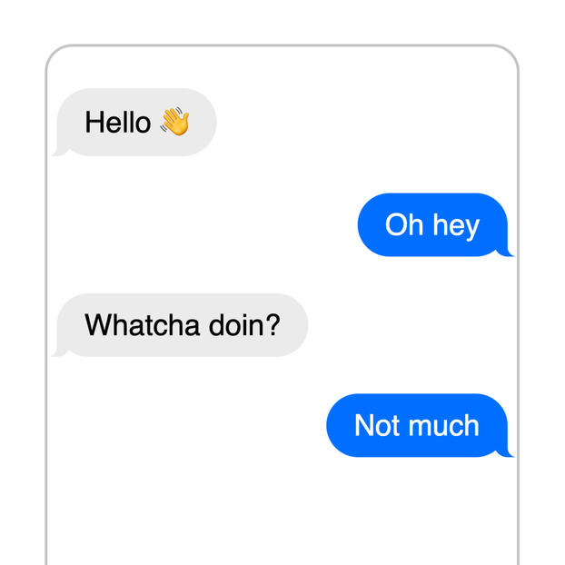 iMessages mockup code