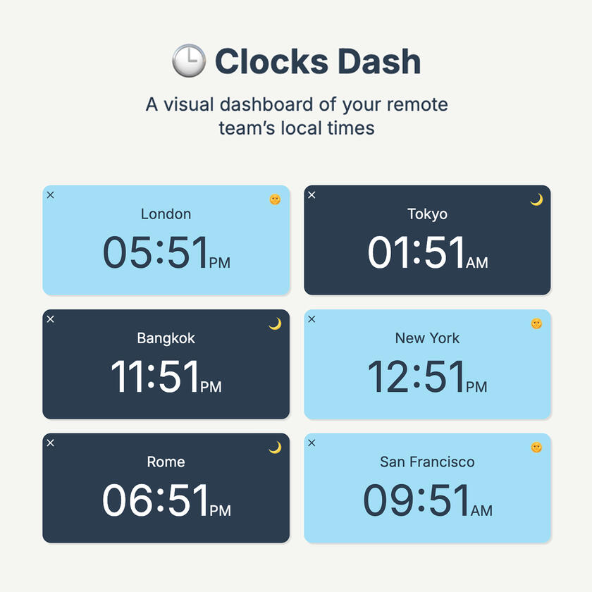 Clocks Dash