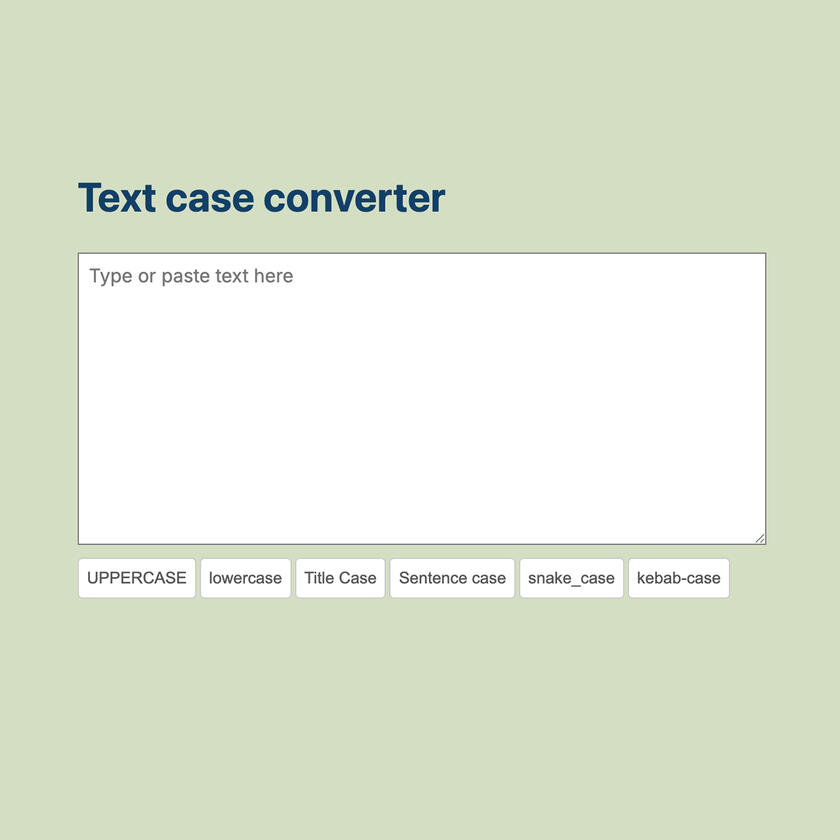 Text case converter