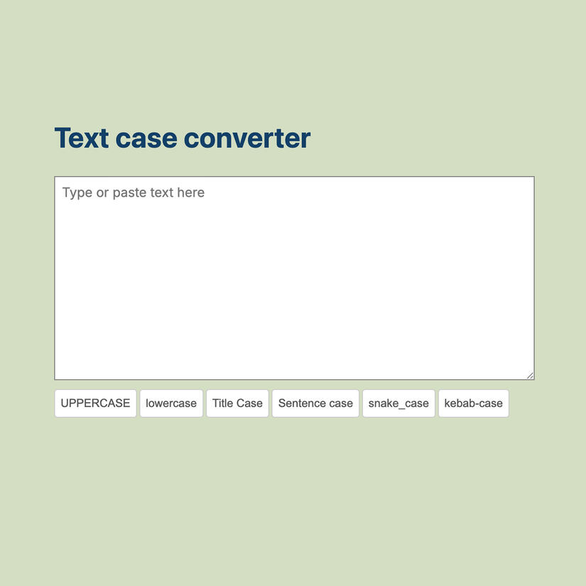 Text case converter