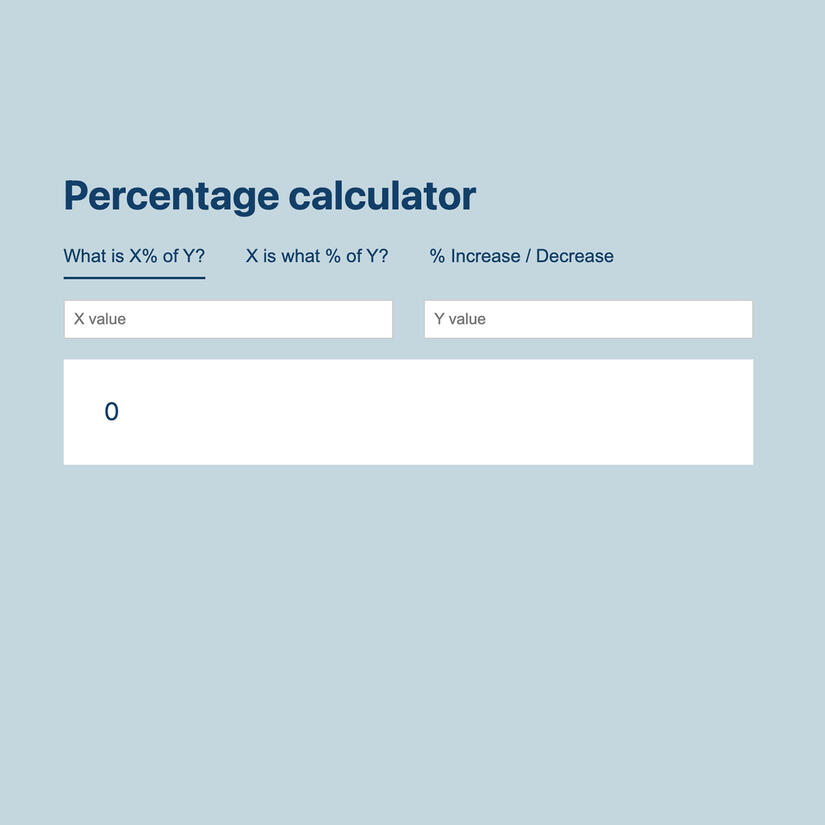 Percentage calculator