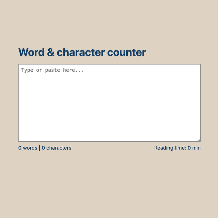 Word counter