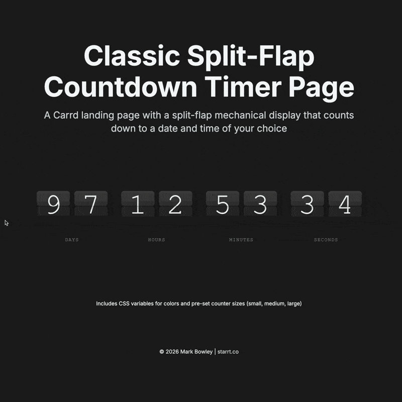 Flip-board counter